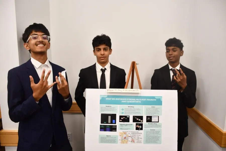 Students presenting original health research at a FutureVitals event