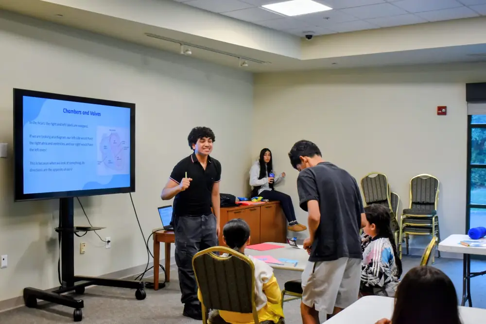 Students at the circulatory system workshop (6 of 18)