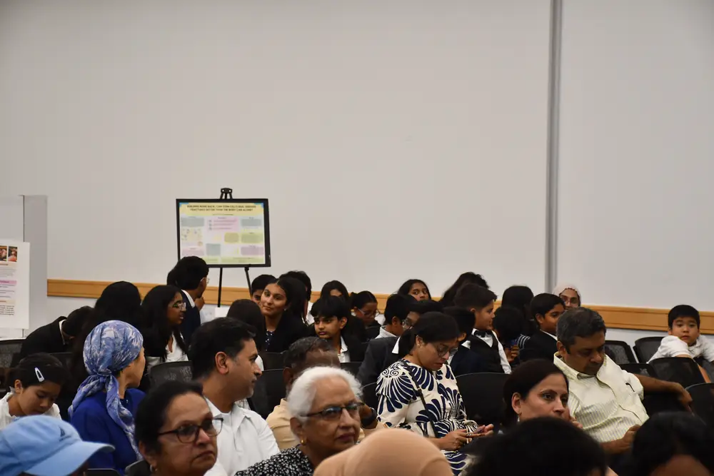 A presenter and audience at the research symposium (3 of 10)