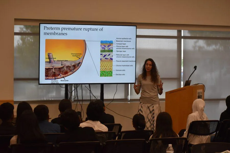 A student presenting work at a FutureVitals workshop