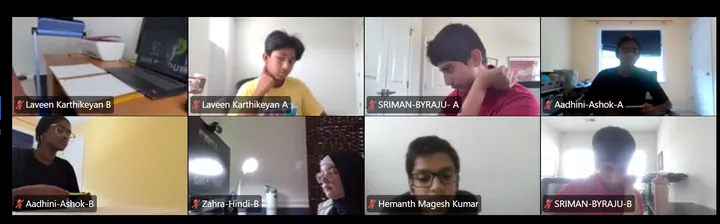 Competitors in the BioQuest online testing session, view 3 of 11