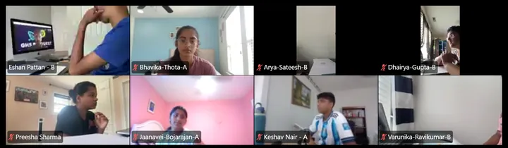 Competitors in the BioQuest online testing session, view 9 of 11