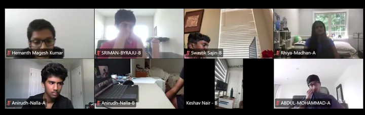 Competitors in the BioQuest online testing session, view 4 of 11