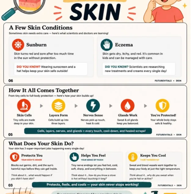 Skin lesson slides on skin conditions and what skin does
