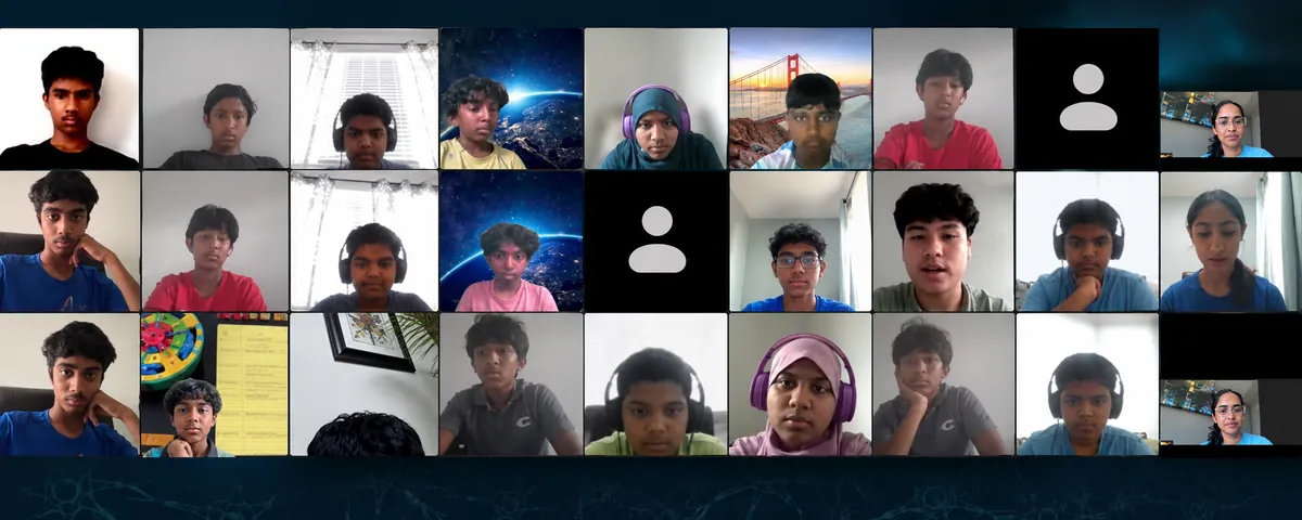 Students on camera during a live Neuroimmune Sciences session