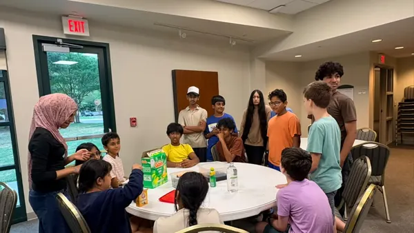 Students at the pH chemistry workshop
