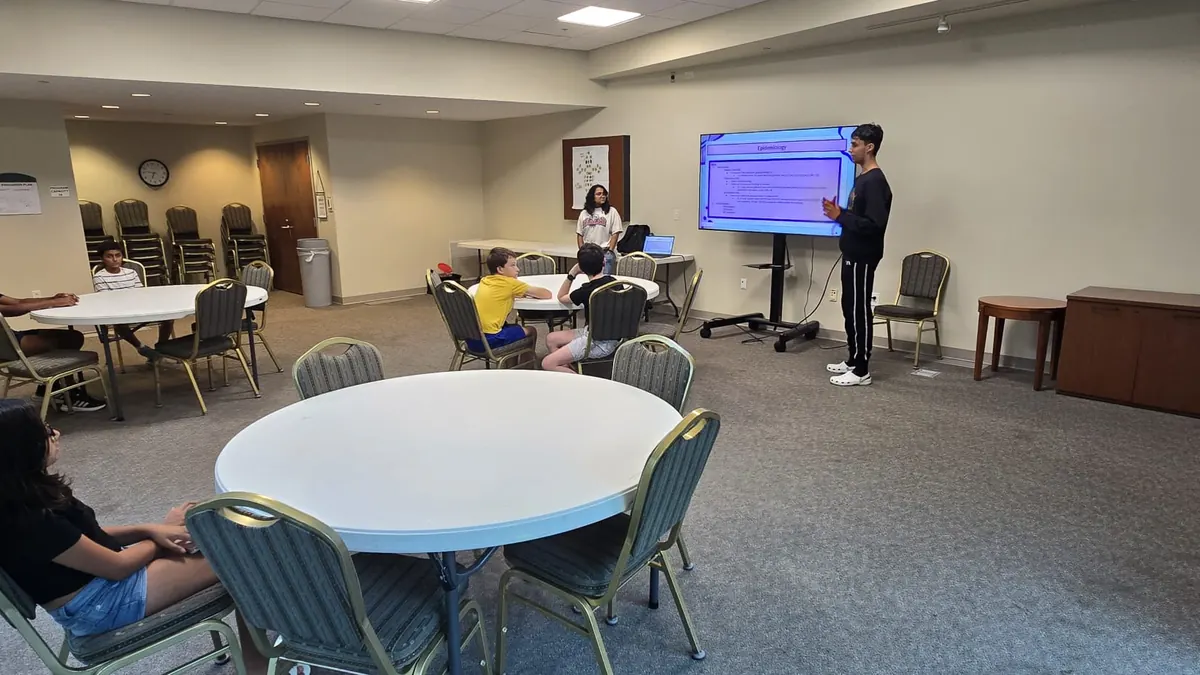 Students at the introduction to bioinformatics workshop
