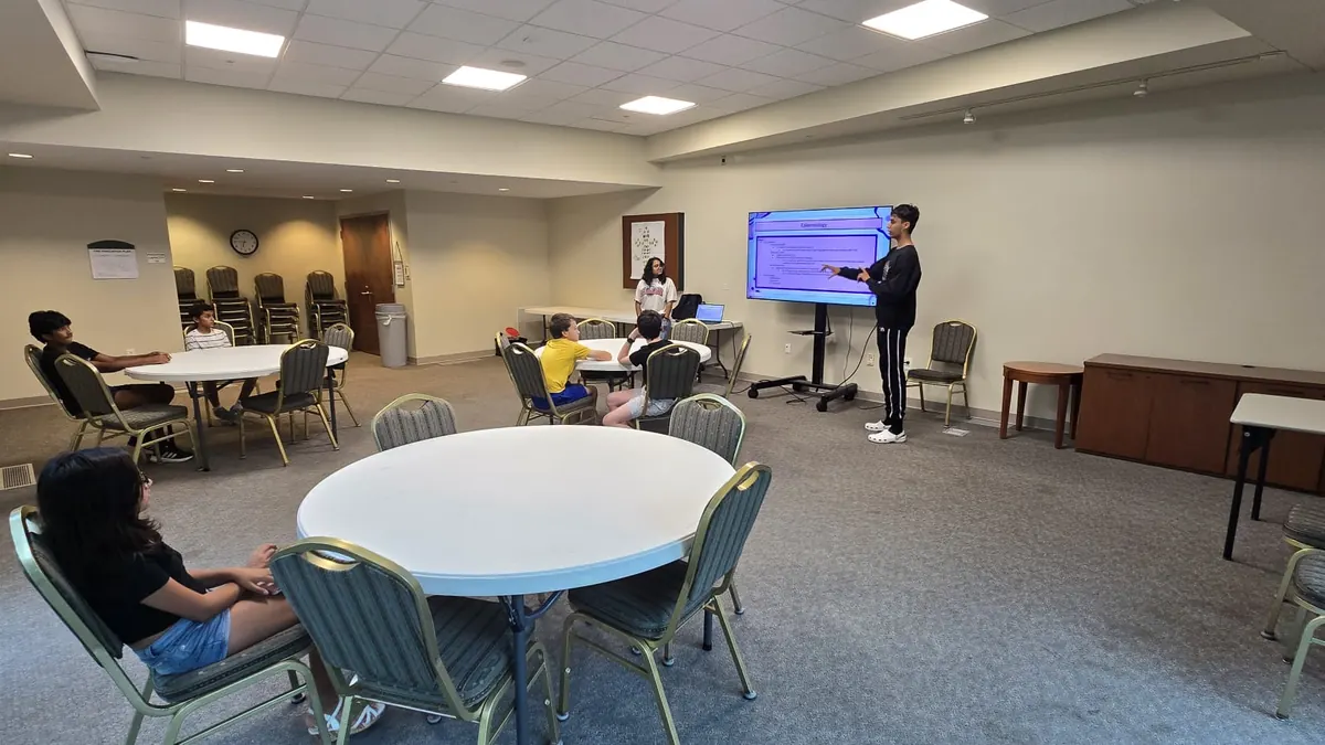 Students at the introduction to bioinformatics workshop